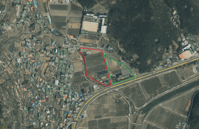 거제경찰서 신축부지선정위원회가 새 청사 입지로 낙점한 연초면 연사리 811번지 일원(붉은색) 1만 7851㎡. 부산일보DB