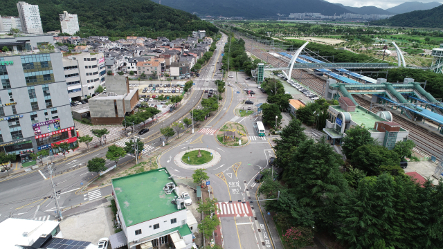 2027년 상반기까지 역사 증축과 시설개선 사업이 시행되는 물금역 전경. 양산시 제공