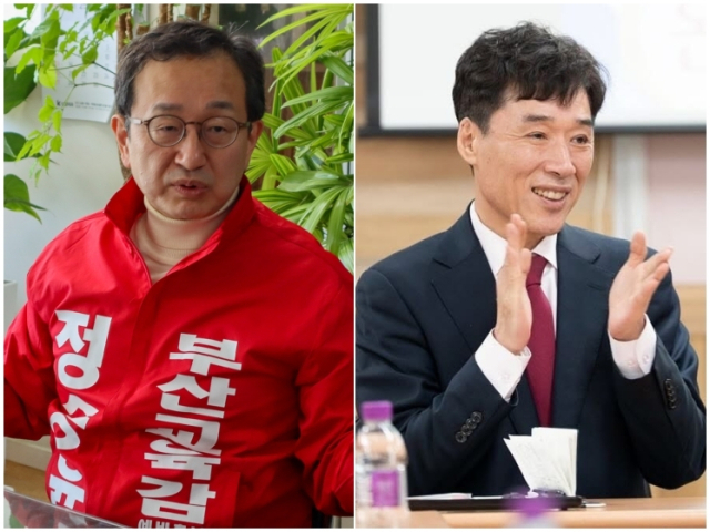중도보수 후보 단일화에 나선 정승윤(왼쪽) 후보와 최윤홍 후보. 각 후보 측 제공