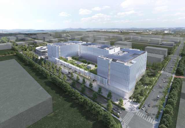부산 강서구 에코델타시티(EDC)그린데이터센터집적단지 입주 예정 기업의 데이터센터 조감도. 부산시 제공