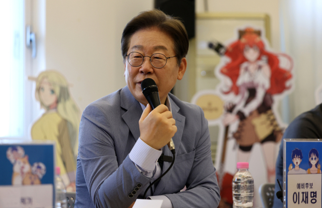 이재명 더불어민주당 전 대표의 조기 대선용 정책자문그룹(싱크탱크)에 토큰증권발행(STO) 관련 인사가 참여하자, 토큰증권(ST) 법제화가 다시 기대감을 키우고 있다. 사진은 이 전 대표가 18일 대구 북구 사회혁신커뮤니티연구소 협동조합 소이랩에서 열린 K-콘텐츠 기업 간담회에 참석해 발언하고 있다. 연합뉴스