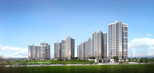 중흥토건이 5월 중 부산 강서구에서 ‘에코델타시티 중흥S-클래스 에듀리버’를 분양한다. 에코델타시티 공동 4블록에 지하 2층~지상 최고 18층, 12개 동, 총 728세대로 조성되며 분양가상한제 덕분에 가격도 합리적이다. 해당 아파트 단지 조감도. 중흥토건 제공