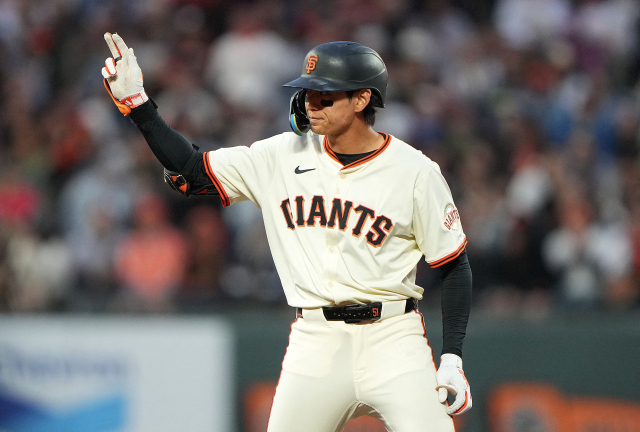 5일 샌디에이고전에서 6회 2루타를 친 샌프란시스코 이정후. AFP연합뉴스