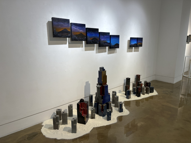 홍민수, 도시 이미지 설치 전경. 김은영 기자