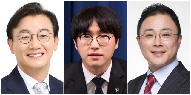 왼쪽부터 전재수 해양수산부 장관 후보자, 하정우 AI미래기획수석비서관, 김재현 인천대 상근감사. 연합뉴스·부산일보DB