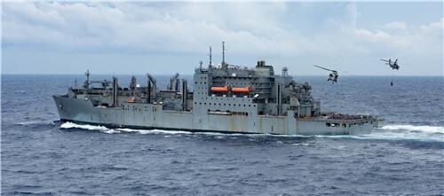 미 해군 7함대 소속 'USNS 앨런 셰퍼드'함. 미 해상수송사령부 제공. 연합뉴스