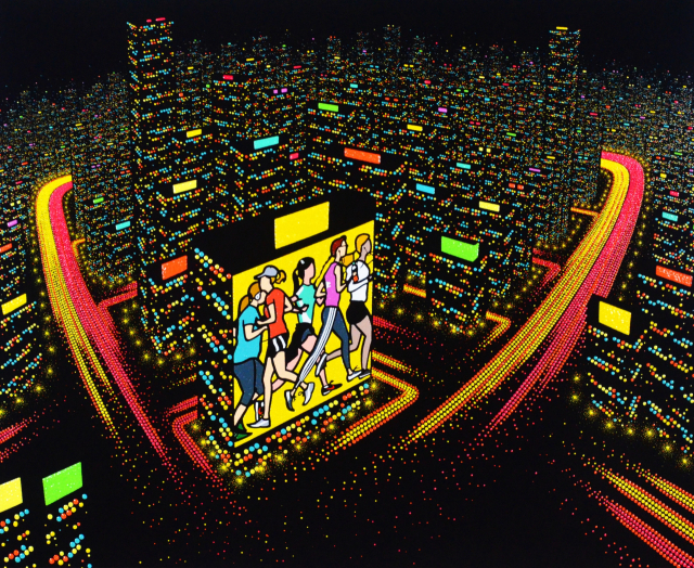 김세한, Dot-city lights, 2024. 갤러리 아트숲 제공