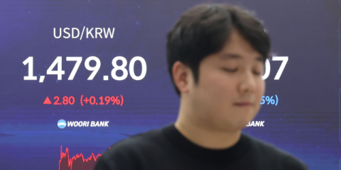 환율, 장중 1480원 넘어 8개월 만에 최고