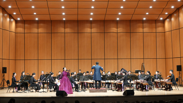 부산시립국악관현악단이 2025년 진행한 '꿈꾸는 예술학교'의 한 장면. 부산문화회관 제공