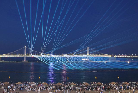 광안리 드론·레이저쇼, 9월부터 정기화… 규모 확대, 연출 다양화