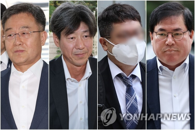 화천대유자산관리 대주주 김만배(왼쪽부터), 남욱 변호사, 정영학 회계사, 유동규 전 성남도시개발공사 개발본부장. 연합뉴스