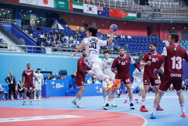 20일(현지 시간) 카타르전에 나선 한국 핸드볼 대표팀. 아시아 핸드볼연맹 소셜 미디어 제공