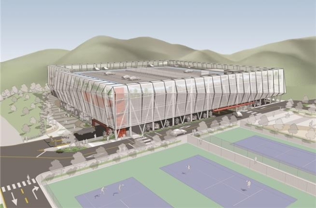 울산체육공원 테니스장 주차장 건축설계 당선작. 엠피티엔지니어링건축사사무소 제공