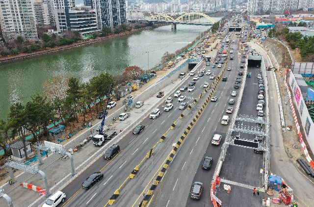 만덕~센텀 대심도 센텀IC 입출구 일대 모습. 정종회 기자 jjh@