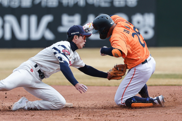 지난해 사직구장에서 열린 롯데 자이언츠와 한화의 시범경기 장면. 롯데 자이언츠 제공