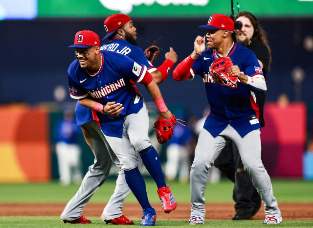월드베이스볼클래식(WBC) 8강전에서 한국 야구 대표팀과 맞붙는 도미니카공화국. AFP 연합뉴스