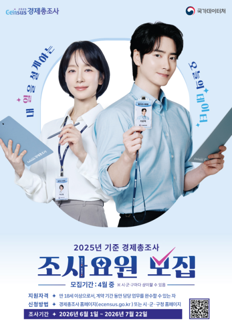 부산시, ‘2025년 기준 경제총조사’ 조사요원 모집