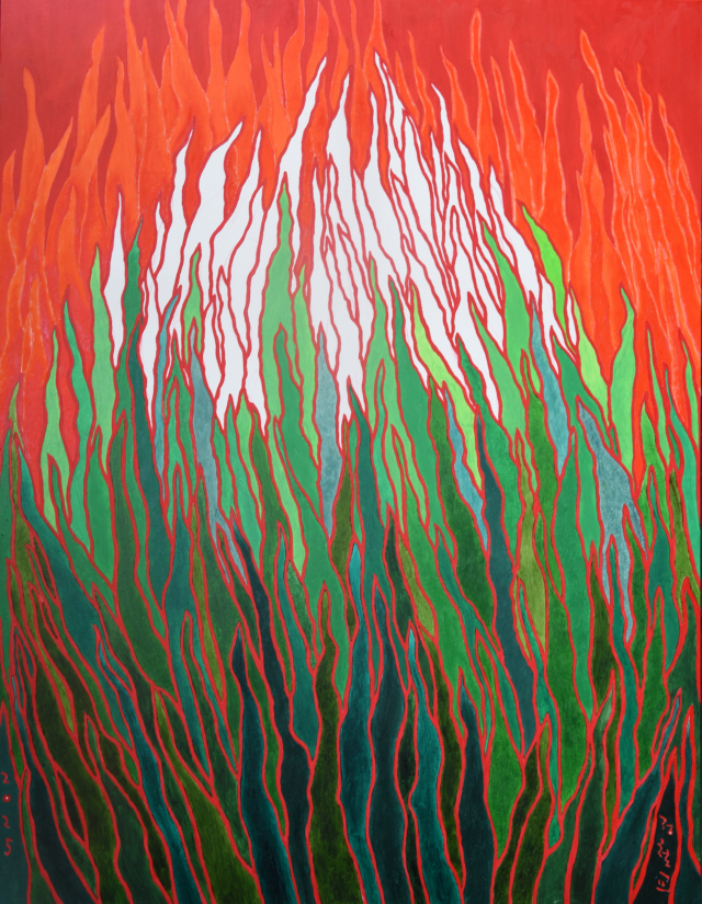 정철교, 녹색불씨, 2025. 레오앤갤러리 제공