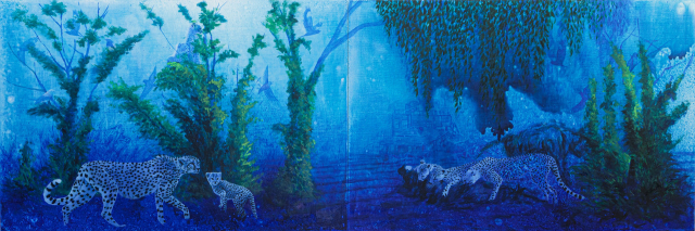 박숙민, '파란, 파랑의 숲', 2021. 갤러리 재희 제공