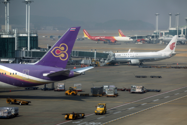 인천공항 제1여객터미널 계류장 모습. 연합뉴스
