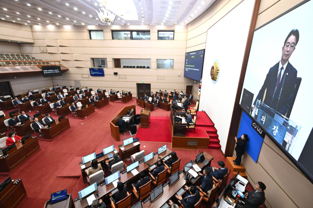 지난달 28일 열린 경남도의회 제432회 임시회 제1차 본회의. 사무국 제공