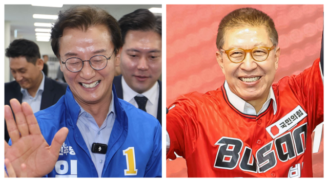 6·3 지방선거 부산시장 후보로 나선 더불어민주당 전재수(왼쪽) 후보, 국민의힘 박형준 후보. 부산일보DB