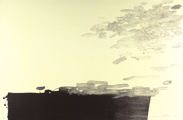 이우환, 출항지, 종이에 석판, 1991. 경남도립미술관 제공