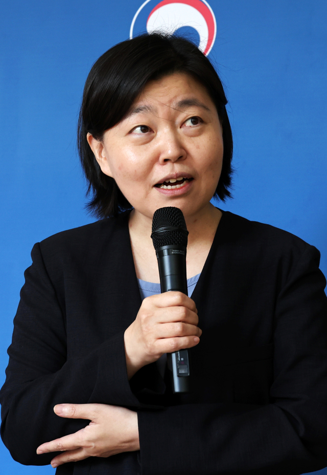 7일 오전 전남광주 북구 중흥동 광주지방중대범죄수사청에서 열린 개청식에서 임은정 초대 청장이 개청사하고 있다. 연합뉴스